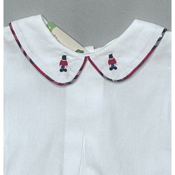 NWT The Oaks Apparel Red Plaid Toy Soldier Shirt/Shorts Set Boys 12 Mo - Picture 2 of 4